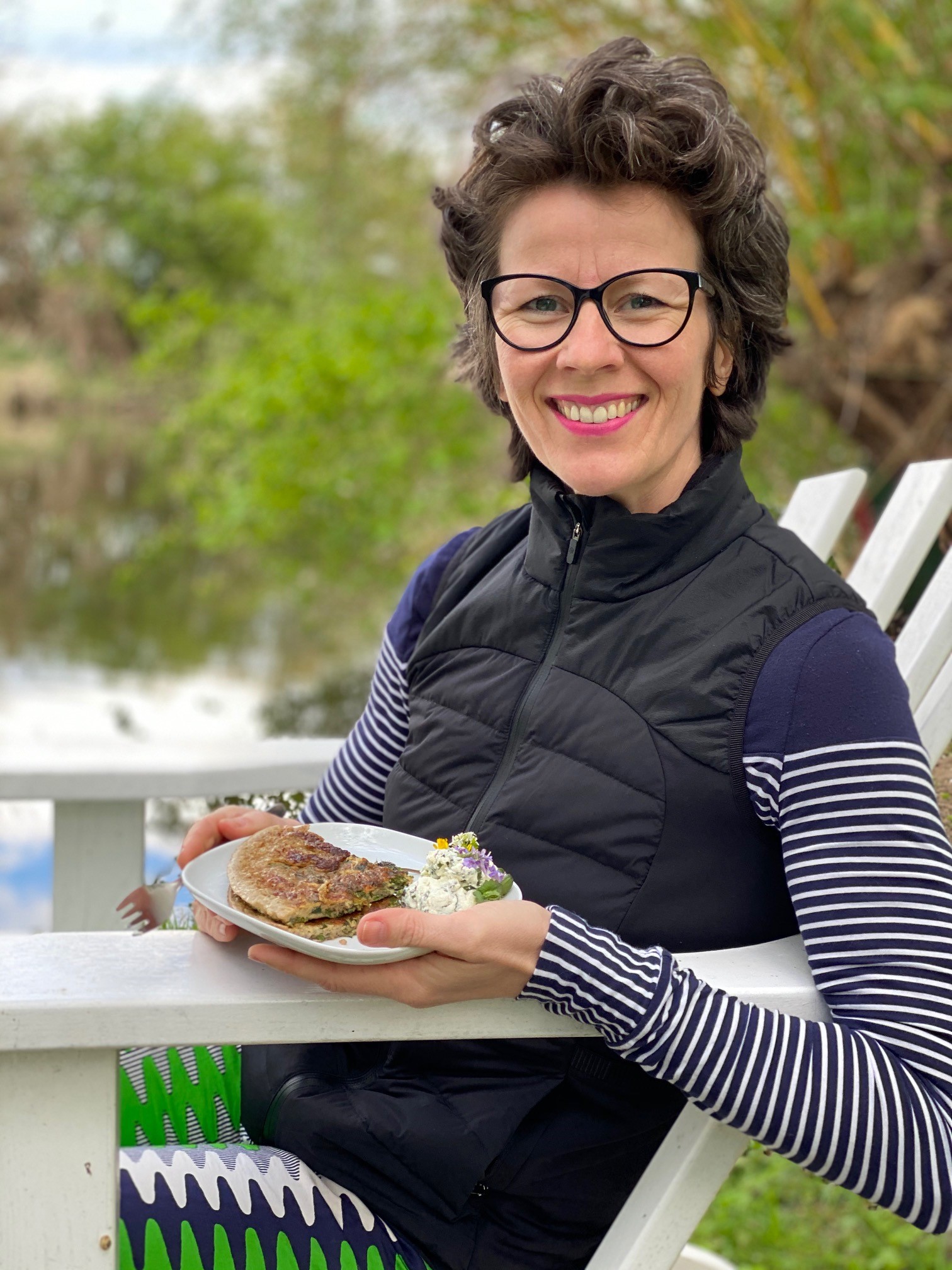 Tina mit Fritatta und Gundermann-Frischkäse